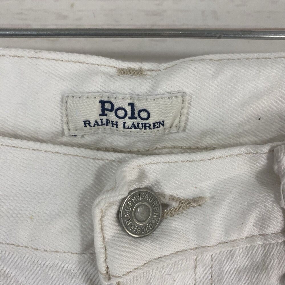 Polo Ralph Lauren Womens Avery Boyfriend Crop Paint Splatter Jeans Sz 27 White - Picture 7 of 14